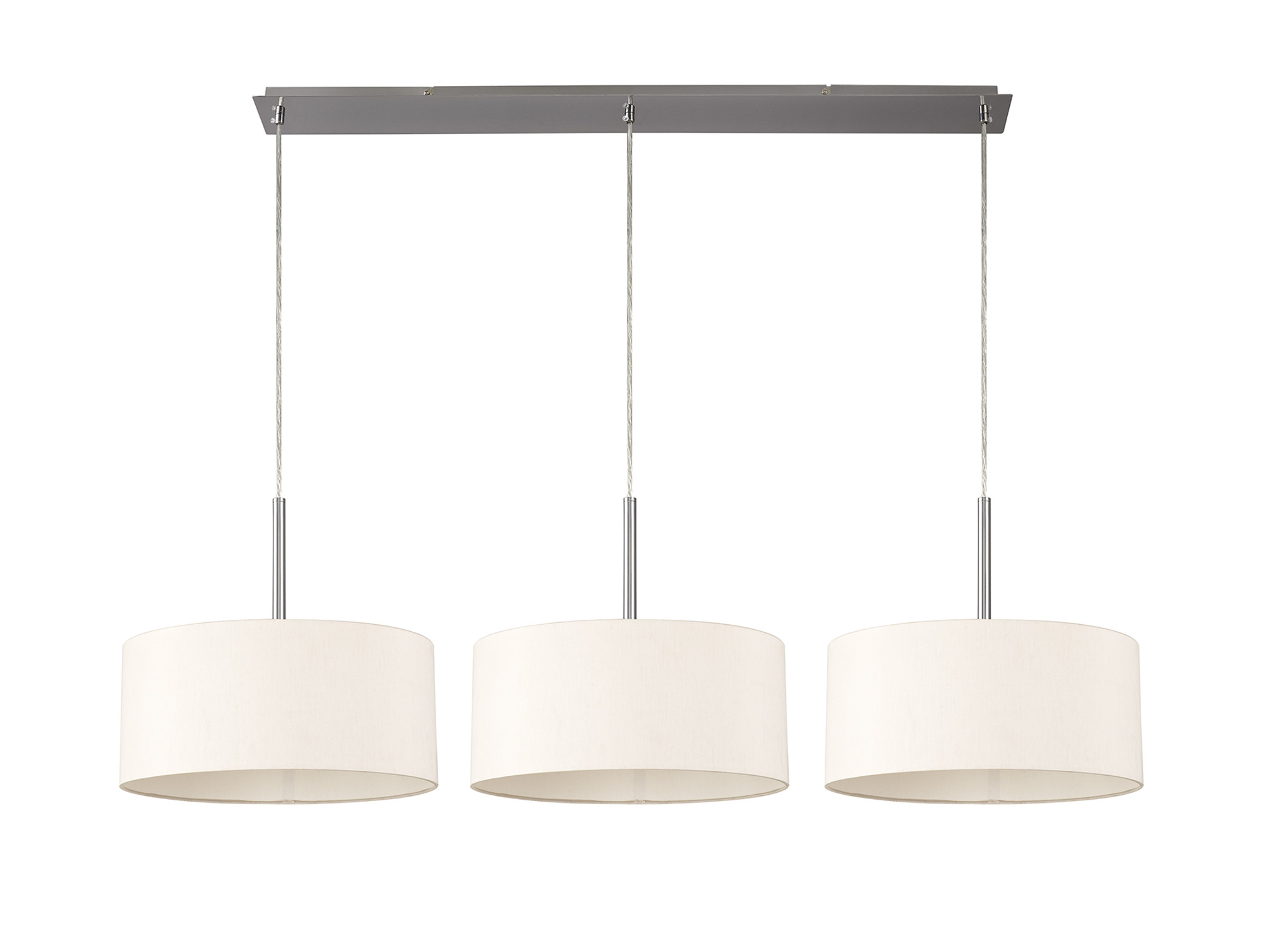 DK0594 Baymont SN NU Deco Baymont 40cm Shade 3 Light Pendant Satin